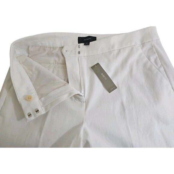 J.Crew ~Woman Size 12 Petite~ Ivory High Rise Ankle Dress Pants Stretch NWT. - Picture 14 of 16